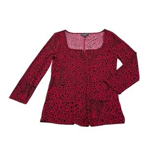3/$15 BOLD ELEMENTS leopard blouse